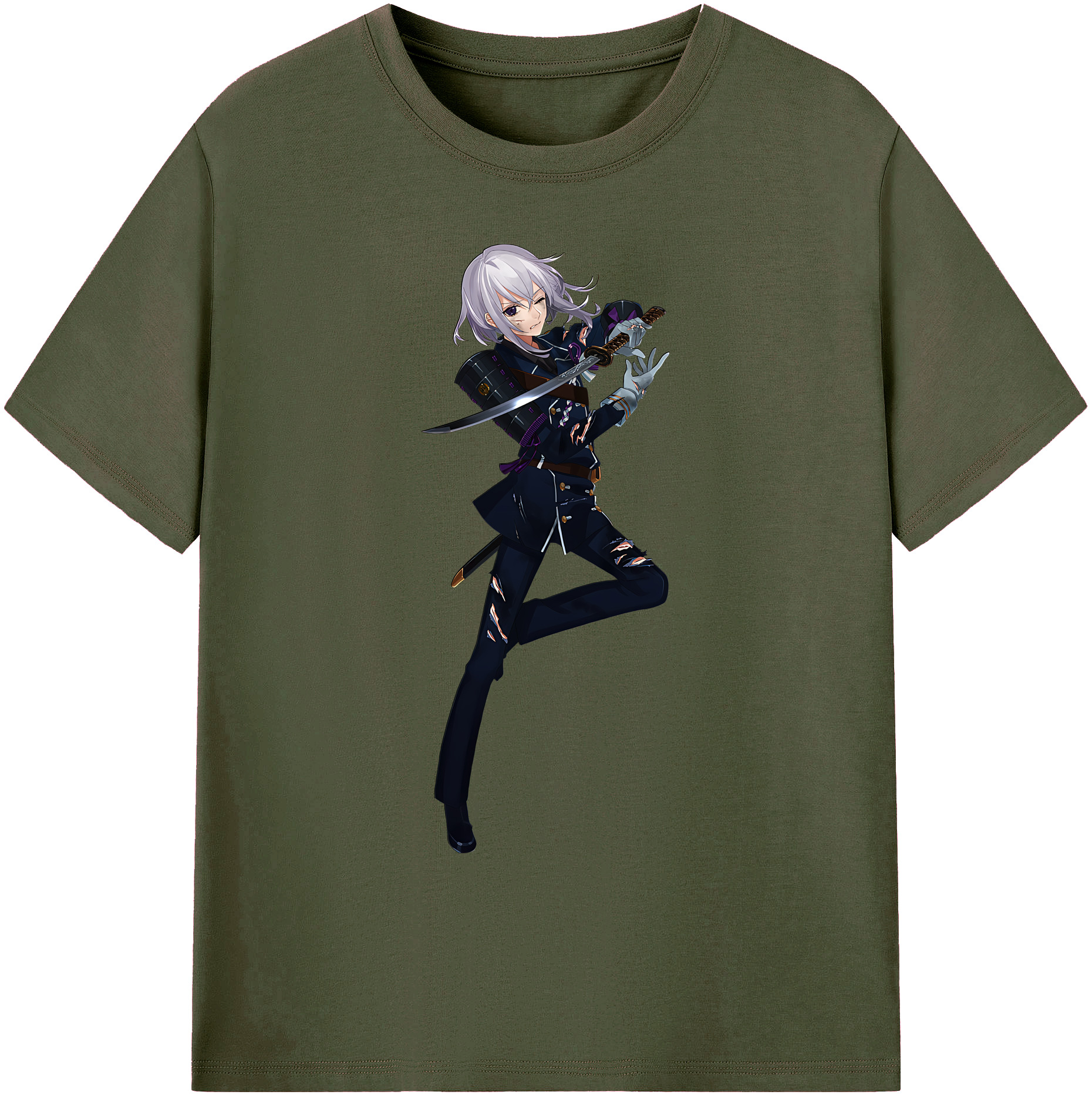 （画像用） 刀剣乱舞 Touken Ranbu 綿100％ メンズ半袖Tシャツ｜肌触りやわらか＆通気性
